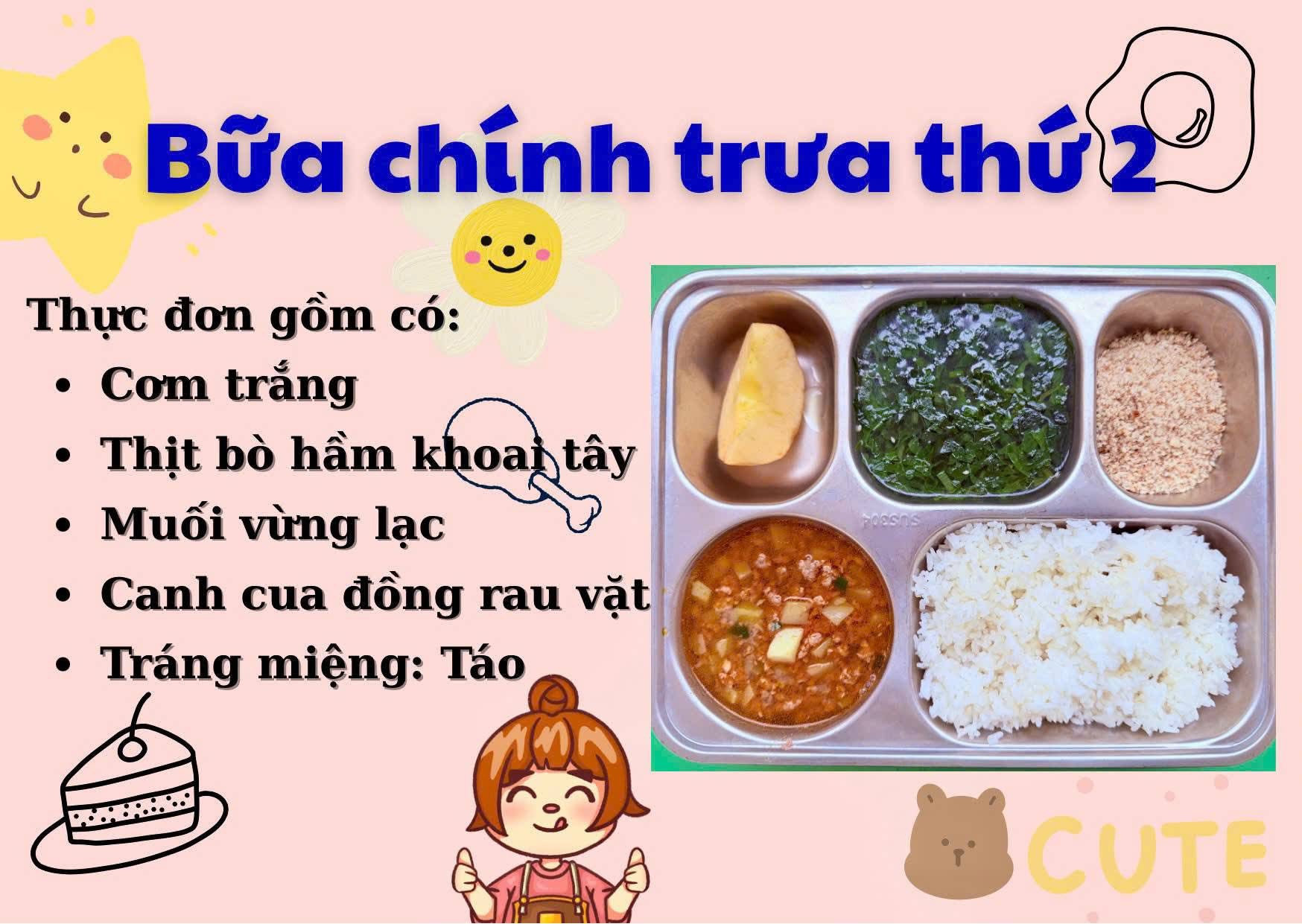 THỰC ĐƠN DINH DƯỠNG MỘT TUẦN CỦA TRẺ Ở TRƯỜNG MẦM NON NHÂN THÀNH CÓ GÌ?