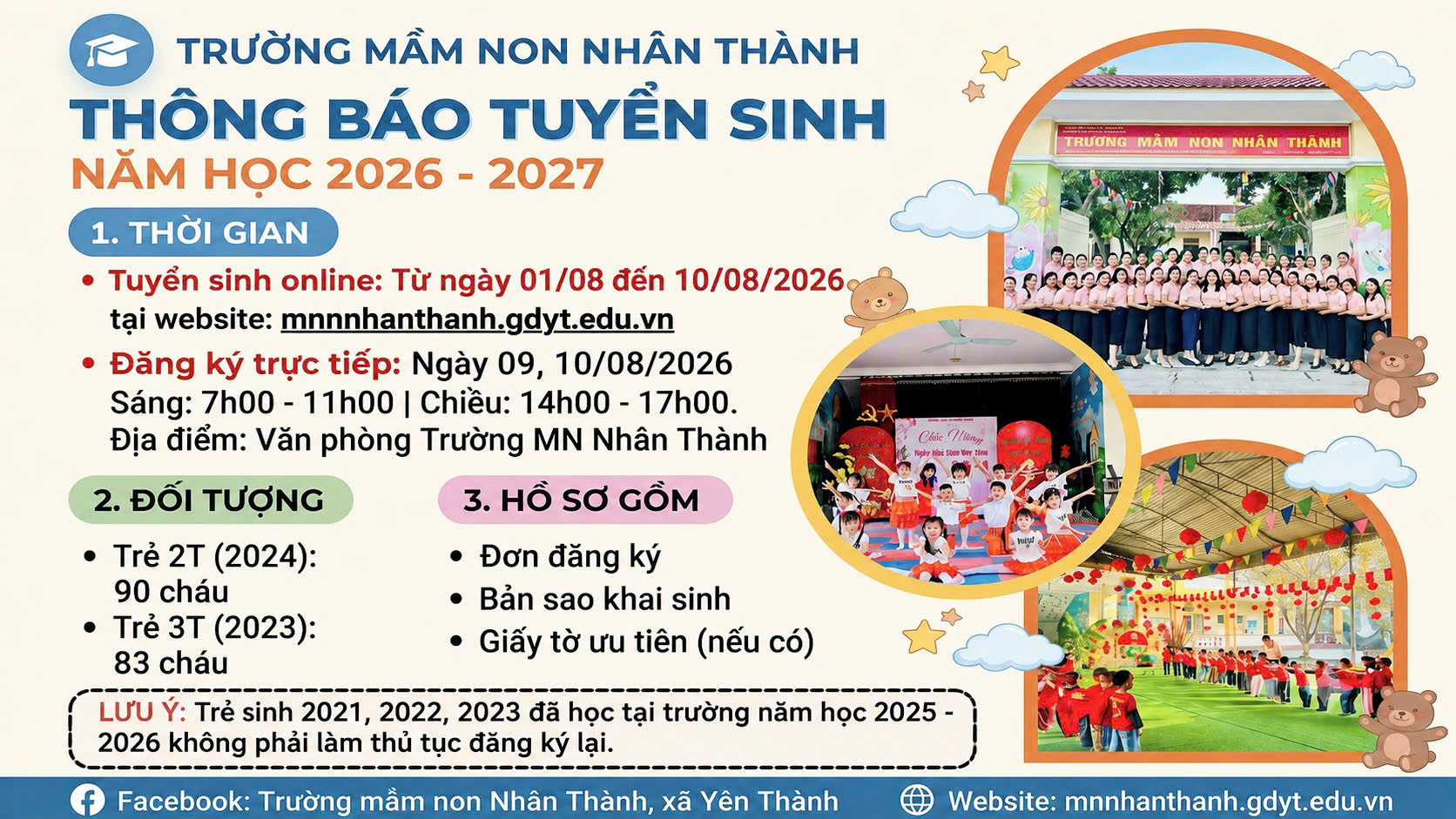 📢 THÔNG BÁO TUYỂN SINH NĂM HỌC 2026 – 2027